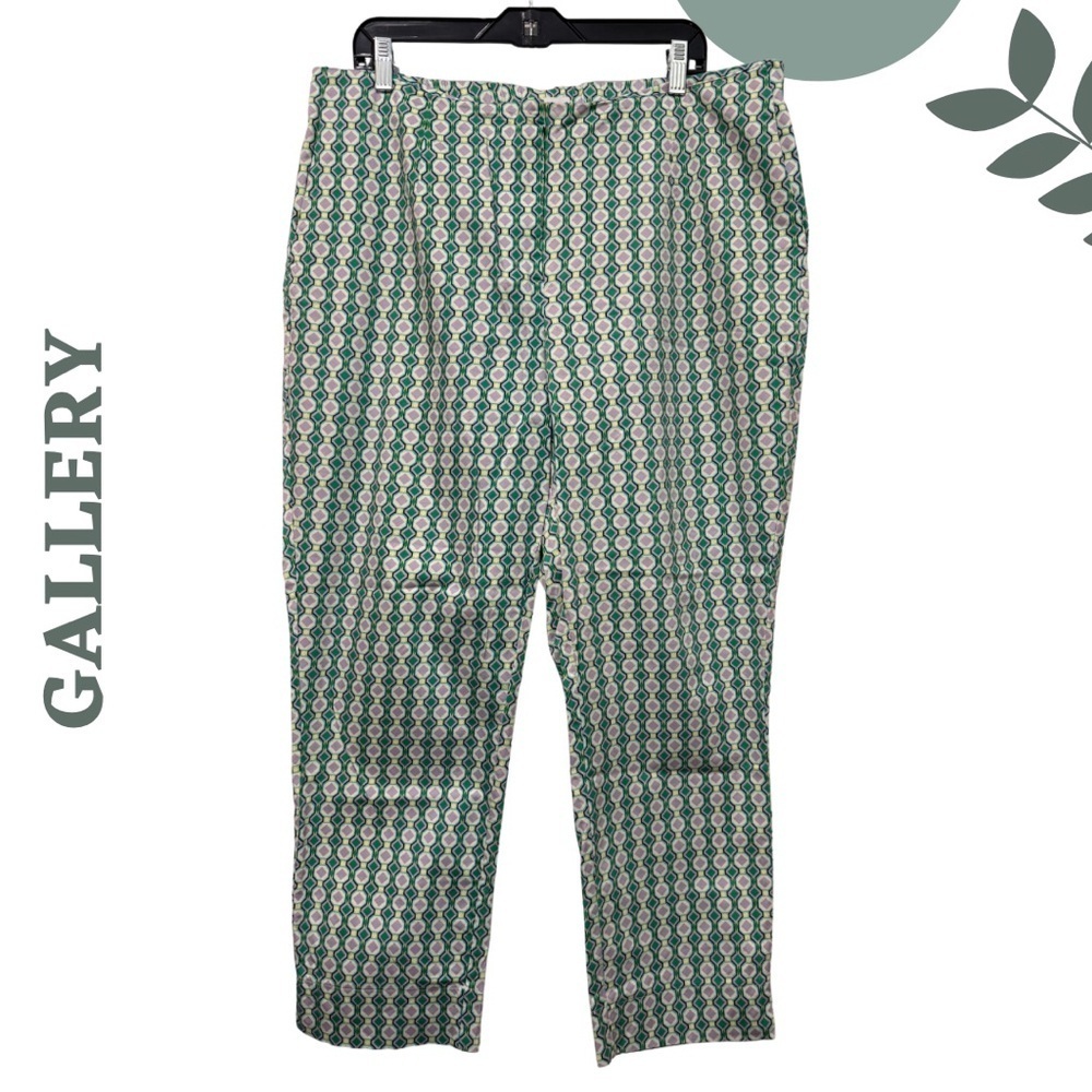 Gallery Geo Print Ankle Pants UK 18 US 14 Stretch - Picture 2 of 6